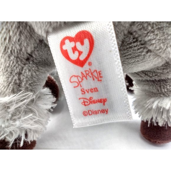 Sparkle Sven Reindeer Disney Frozen II Plush 6.5" Antlers 2019 Ty Beanie Baby - Picture 7 of 11